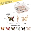 24Pcs 6 Colors Alloy Glass Connector Charms FIND-FS0003-51-4