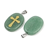Natural Green Aventurine Pendants G-S392-01G-2