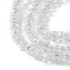 Transparent Electroplate Glass Beads Strands EGLA-F153-AB04-3