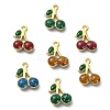 50Pcs Rack Plating Brass Enamel Pendants ENAM-CJ0004-04-7