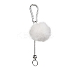Aluminum Alloy Pom Pom Ball Beadable Keychain Bar HJEW-Q001-01B-1