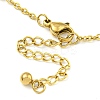 PVD Vacuum Plating Summer Beach 304 Stainless Steel Cable Chains Shell Shaped Charm Bracelets BJEW-P334-05G-3