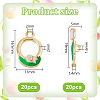 40Pcs 2 Styles Tulip Alloy Enamel Pendants FIND-PH0021-39-2