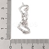 Brass Micro Pave Clear Cubic Zirconia Pendants KK-S388-12P-3