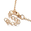 Alloy Rhinestone Hands with Heart Pendant Necklace LS-NJEW-A017-02G-3
