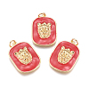 Brass Enamel Pendants KK-D159-01G-A-1