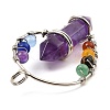 Natural Amethyst Double Terminal Pointed Big Pendants G-Z033-07P-02-2