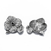 Tibetan Style Alloy Cabochon Connector Rhinestone Settings LS-TIBE-N011-008AS-RS-2