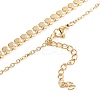 PVD Vacuum Plating 304 Stainless Steel Flat Round Pendant Necklaces X-NJEW-M187-02G-3