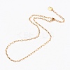 Brass Paperclip Chain Necklaces NJEW-H206-02G-2
