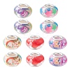 10Pcs 5 Colors Transparent Resin European Rondelle Beads RPDL-YW0001-07B-1