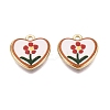 Valentine's Day Printed Alloy Pendants PALLOY-SZC0008-15A-1