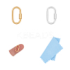 2Pcs 2 Colors 925 Sterling Silver Locking Carabiner STER-UN0001-93-1