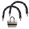 U shape Imitation Bamboo Stick Resin Bag Handles PURS-WH0005-08B-WH-1