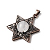 Natural Quartz Crystal Star of David Pendants G-A297-06R-17-2
