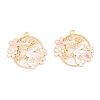 Rack Plating Alloy Enamel Pendants FIND-A040-05B-03G-1