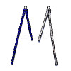 Rack Plated Brass Pave Rhinestone Chain Tassel Shape Big Pendants KK-N216-418-01B-1