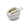 Brass Micro Pave Cubic Zirconia Pendants KK-L229-001P-01-2