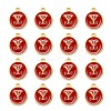 Golden Plated Alloy Enamel Charms X-ENAM-S118-03Y-2