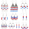 DIY Independance Day Theme Chandelier Earring Making Kit DIY-SC0018-41-1