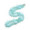 Natural Aquamarine Beaded Necklaces NJEW-S392-23-1