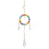Glass Teardrop/Cone Pendant Decoration HJEW-TA00036-1