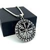Vintage Viking Hollow Compass 304 Stainless Steel Pendant Necklaces for Men Women RB1403-5
