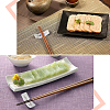4Pcs 4 Colors Flower Pattern Japanese Style Porcelain Chopsticks Rests DJEW-CP0001-33-5