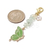 Butterfly Alloy Enamel Pendants Decoraiton HJEW-JM01637-01-4