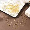Brass Wine Glass Charm Rings X-EC067-1G-5
