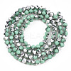 Electroplate Opaque Glass Beads Strands LS-EGLA-A034-P4mm-M13A-2