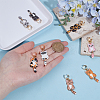 8Pcs Alloy Enamel Stethoscope Pendant Decorations HJEW-OC00201-3