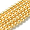 Eco-Friendly Glass Pearl Beads Strands HY-A008-8mm-RB072-1