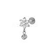 Titanium Alloy Cubic Zirconia 17 Gauge Flower Internally Threaded Labrets WG71E87-23-1