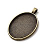 Vintage Tibetan Style Alloy Pendant Cabochon Settings TIBEP-M018-21AB-NF-3