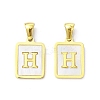 Ion Plating(IP) 304 Stainless Steel Pave Shell Pendants X-STAS-G327-01G-H-1