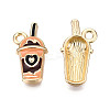 Eco-Friendly Zinc Alloy Milkshake Pendants ENAM-R051-16-01G-NR-1