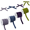 40 Yards 4 Colors Single Face Velvet Ribbon with 4Pcs Plastic Empty Spools SRIB-HY0001-09B-1
