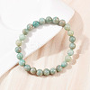 Natural Amazonite Beads Stretch Bracelets for Men Women BJEW-K286-01-3