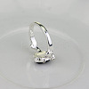 Alloy with Natural Lapis Lazuli Finger Rings FS-WGF3EDB-04-5