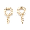 Brass Screw Eye Pin Peg Bails KK-D063-03G-2