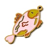 Stainless Steel Enamel Pendants STAS-I065-01G-05-2