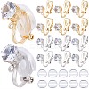 32Pcs 2 Colors Brass Clip-on Earring Findings KK-SP0001-25-1