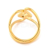Ion Plating(IP) 304 Stainless Steel Wave Finger Rings for Women RJEW-S414-30B-G-3