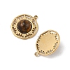 Natural Tiger Eye Pendants STAS-P380-21G-02-2