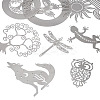 9Pcs 9 Styles 201 Stainless Steel Links Connector Charms STAS-TA0005-41-3