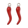 Rack Plating Alloy Enamel Pendants PALLOY-R451-07P-01-1