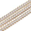 Brass Handmade Faceted Glass Beaded Chains CHC-F012-04B-1