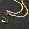 3mm Stainless Steel Flat Snake Chain Necklaces for Men Women NJEW-G160-03G-3