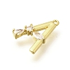 Brass Micro Pave Cubic Zirconia Pendants KK-M310-01G-01-2